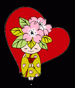 お辞儀あかりちゃん背景なし
